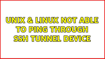 Unix & Linux: Not able to ping through ssh tunnel device