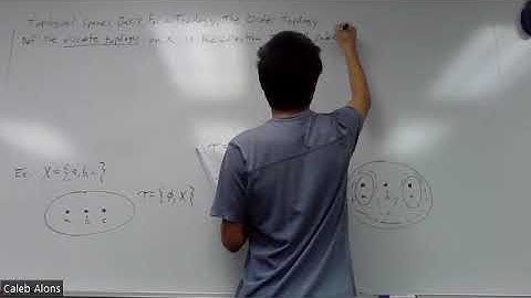 Lecture 4: Topological Spaces, Basis for a Topology, The Order Topology