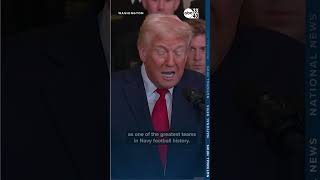 Trump welcomes Navy football team to White House