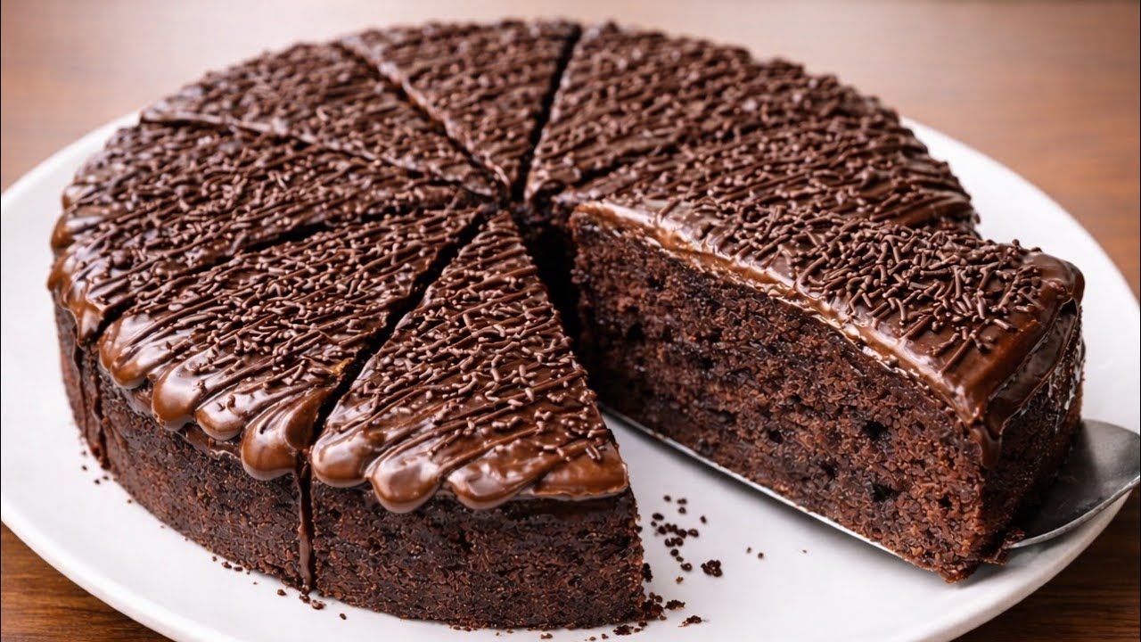 A quick and easy chocolate cake recipe that melts in your mouth! 🍫