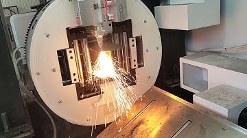 9m 350mm Steel Structure H Beam Tube Laser Cutting Machine