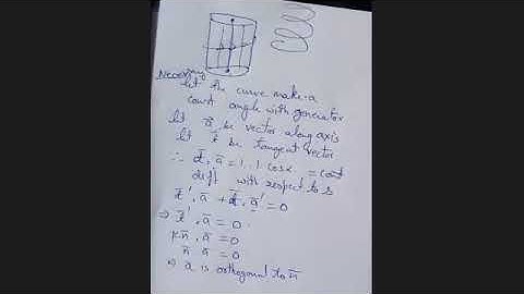 Differential Geometry - Lect 02 - Cylindrical Helix