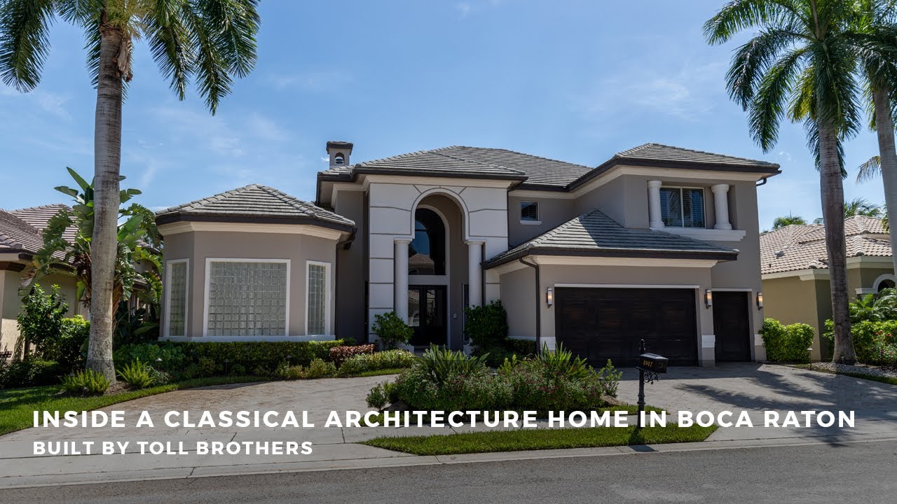 Inside a Classical Architecture Home in Boca Raton built by Toll Brothers.