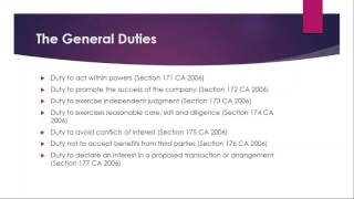 Directors and their Duties  An Overview