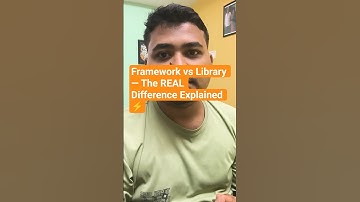 Framework vs Library — The REAL Difference Explained ⚡#framework #library #coding #developer #tech
