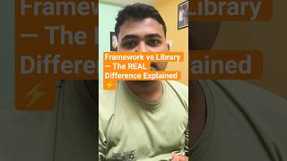 Framework vs Library — The REAL Difference Explained ⚡#framework #library #coding #developer #tech