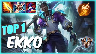 [Wild Rift] Ekko Top 1JUNGLE - S9 RUSH Challenger ranked game + build