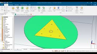 triangular filtering  antenna  for 403MHz 2400MHz CST