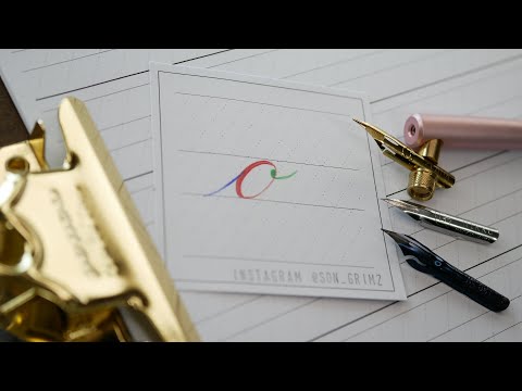 카퍼플레이트 <strong>영문캘리</strong> 소문자 &amp;#39;o&amp;#39;- copperplate calligraphy lowercase &amp;#39;o&amp;#39;