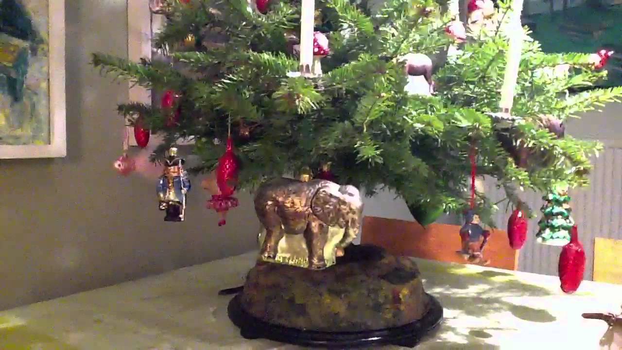 Christbaumständer Spieluhr christmas tree stand antique german music