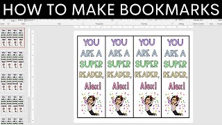 Teacher PowerPoint Tutorial: How to make your own printable student bookmarks!