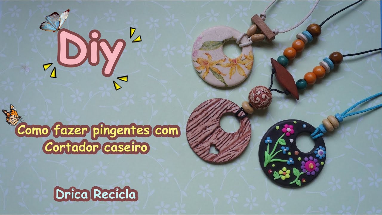 Como fazer cortador caseiro para fazer pingentes (biscuit) - Drica Recicla