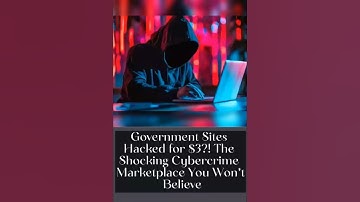 Government Sites Hacked for $3 The Shocking Cybercrime Marketplace You Won’t Believe 😳💻