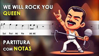 We Will Rock You | Partitura com Notas para Flauta Doce, Violino | Queen