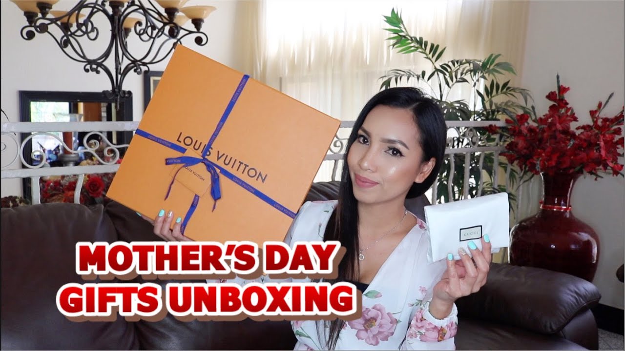 Mother&#39;s Day GIFTS UNBOXING | LOUIS VUITTON NEVERFULL MM |GUCCI CARD CASE WALLET - YouTube