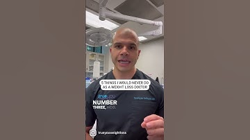 5 Things I Would Never Do as a Weight Loss Doctor #5things #shorts