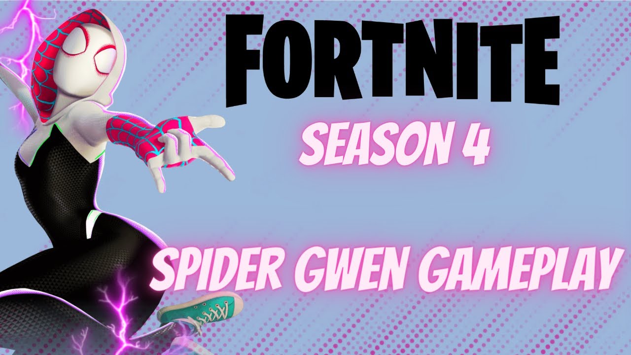 Fortnite NEW SPIDERGWEN Skin GAMEPLAY + SHOWCASE Gwen Stacy Skin