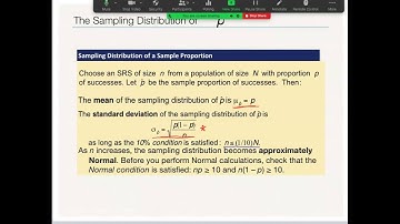 7.2 (Part 1) Sampling Distributions of Sample Proportions