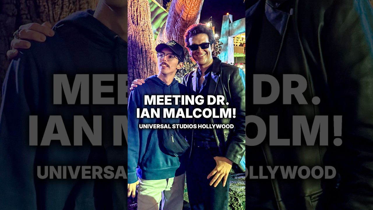 We met Ian Malcolm at Universal Studios Hollywood from Jurassic Park! 😱