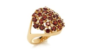 Technibond Bold Round Gemstone Cluster Ring