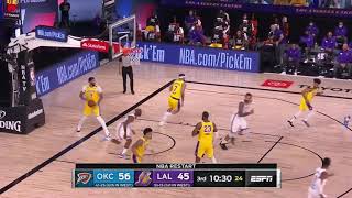 Los Angeles Lakers vs OKC Thunder Full Game Highlights   August 5   NBA Restart