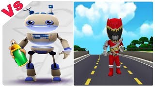 Subway Surfers Tagbot Vs Subway Red Power Dino Gameplay