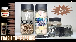 DIY Repurposing glass jars/trash to treasure /cricut