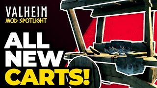 ALL NEW CARTS! - Valheim Mod Spotlight - Crafty Carts | Episode 2
