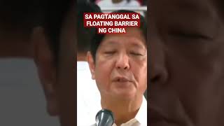 Dahil sa pagtanggal ng Floating barrier ng china philippines china  WPS