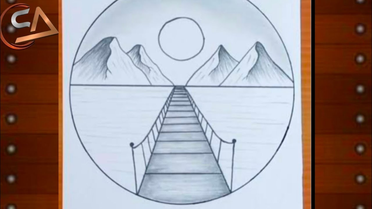 SIMPLE ART MAKING MOUNTAINS AND SUN || TRENDING ART|| VIRAL ART || BEST ...