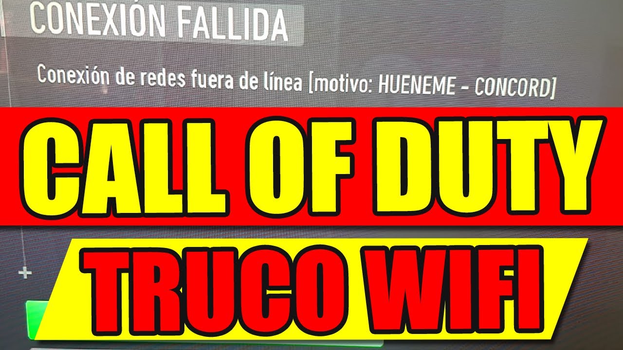 TRUCO WIFI del ERROR HUENEME CONCORD Call Of Duty YouTube