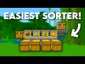 Minecraft EASY Automatic Sorting System in Bedrock 1.20 (MCPE/Xbox/PS4/Nintendo Switch/Windows10)