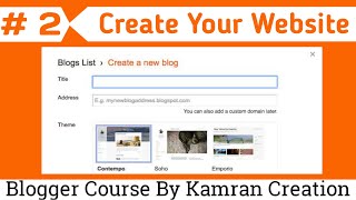 Create Free Website On Blogger | Free Website Create on Google | Blogger Course Part 2