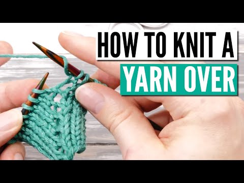 How to knit a yarn over knitwise - Step by step tutorial for beginners (+slow mo)