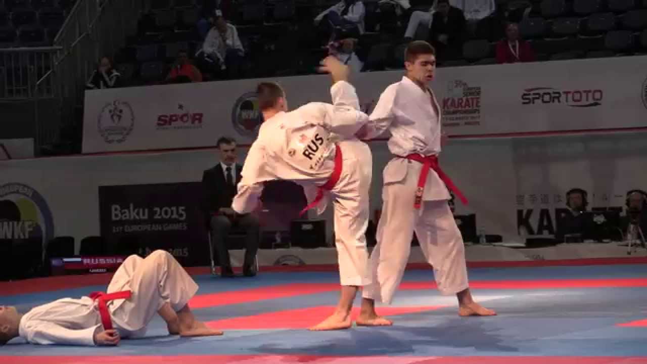 Bunkai Kata Unsu Male Team Russia Bronze Medal Match 2015 European Karate Championships Youtube