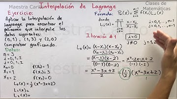 Interpolacion de Lagrange. Ejemplo Resuelto