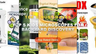 Cheap & Best Top 5 Kids Microscopes For Backyard Discovery Unboxing & Review - Kids Microscope 1000x