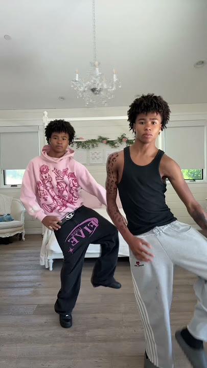 haven’t danced with my twin brother in a while! #trending #couple #capri #twin #shorts