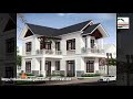 Bản vẽ nhà chữ L 2 tầng mái thái 850 triệu đẹp