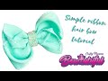 Ribbon hair bow tutorial using only 2 small pieces of ribbon! / How to make hair bows