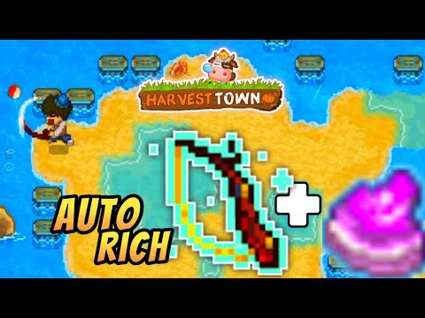 Harvest Town : 1 Day Fishing With Infinite Power Rod + Middle Bait