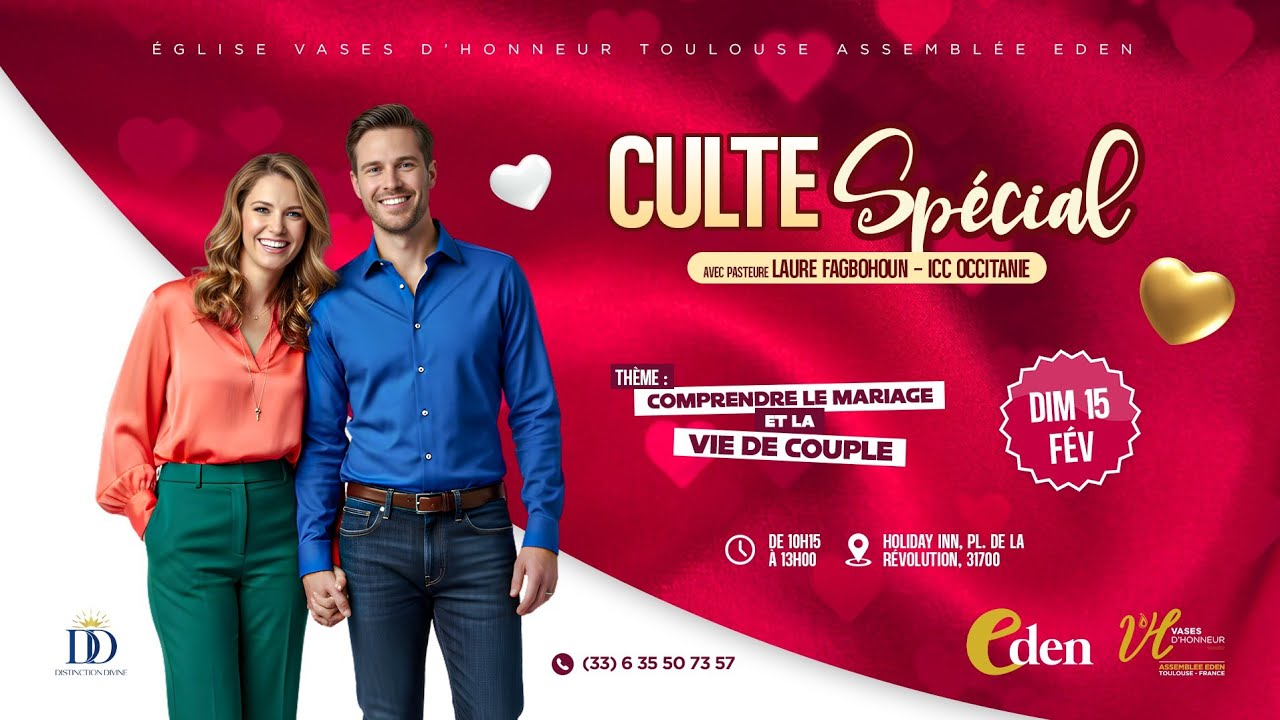 CULTE SPÉCIAL MARIAGE | PST. LAURE FAGBOHOUN | ASSEMBLÉE EDEN | 15/02
