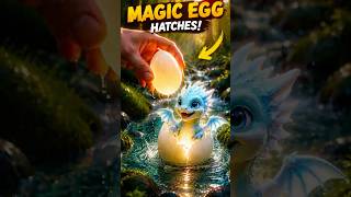 Magic Egg Hatches A Cute Dragon! 🥚🐉#shorts