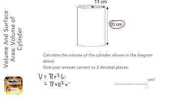 Volume And Surface Area: Volume of Cylinder (Grade 4) - OnMaths GCSE Maths Revision
