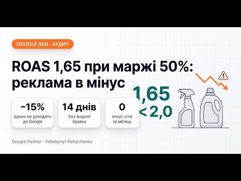 Відео: Аудит рекламного кабінету Google Ads — магазин побутової хімії