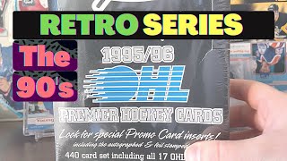 Retro Series (The 90's): 1995-96 OHL Slapshot Hockey! #hockeyboxbreaks #hockeycards #upperdeck