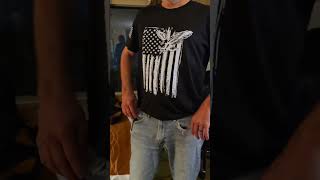 Perfect patriotic American flag with eagle t-shirt!