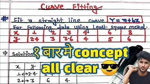 Curve Fitting Straight Line & Second Degree Parabola By Least Square