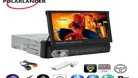 2022 NEW 7"1 Din Car Radio Android GPS1 Nav+16 GB Flip Screen FM Blueooth MirrorLink Wifi MP5 Player