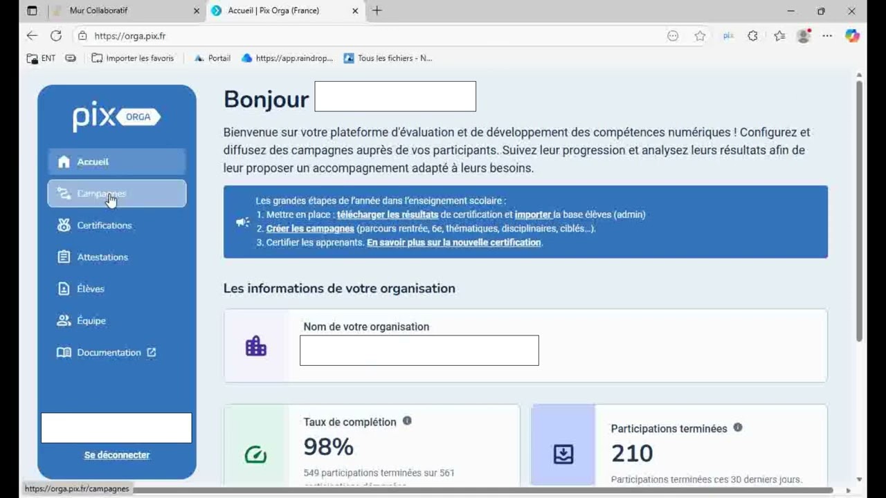 Pix Orga - Contrôler l'avancement des élèves